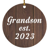Grandson Established EST. 2023 - Circle Ornament D