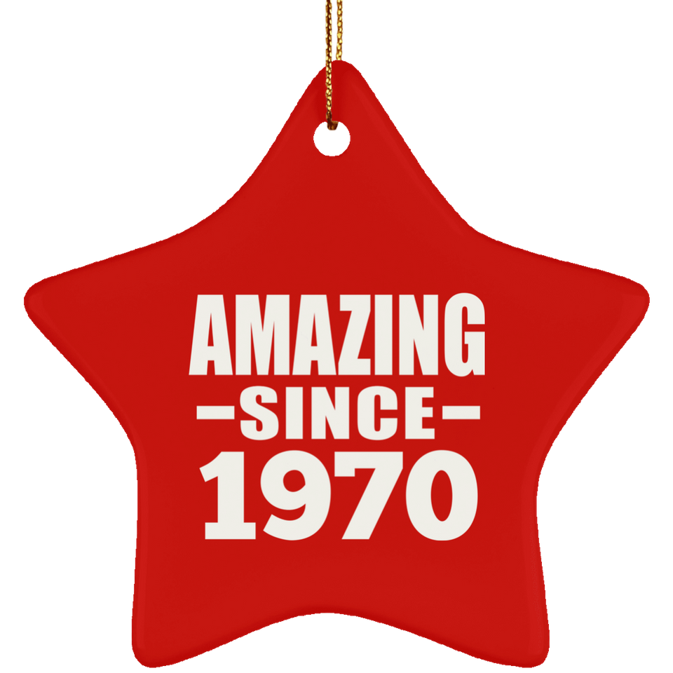 54th Birthday Amazing Since 1970 - Star Ornament