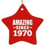54th Birthday Amazing Since 1970 - Star Ornament