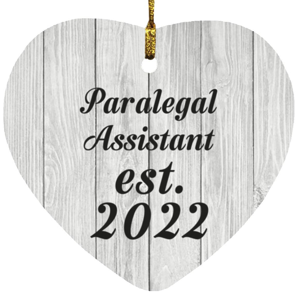 Paralegal Assistant Established Est. 2022 - Heart Ornament F