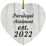 Paralegal Assistant Established Est. 2022 - Heart Ornament F