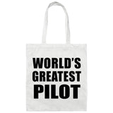 World's Greatest Pilot - Tote Bag White