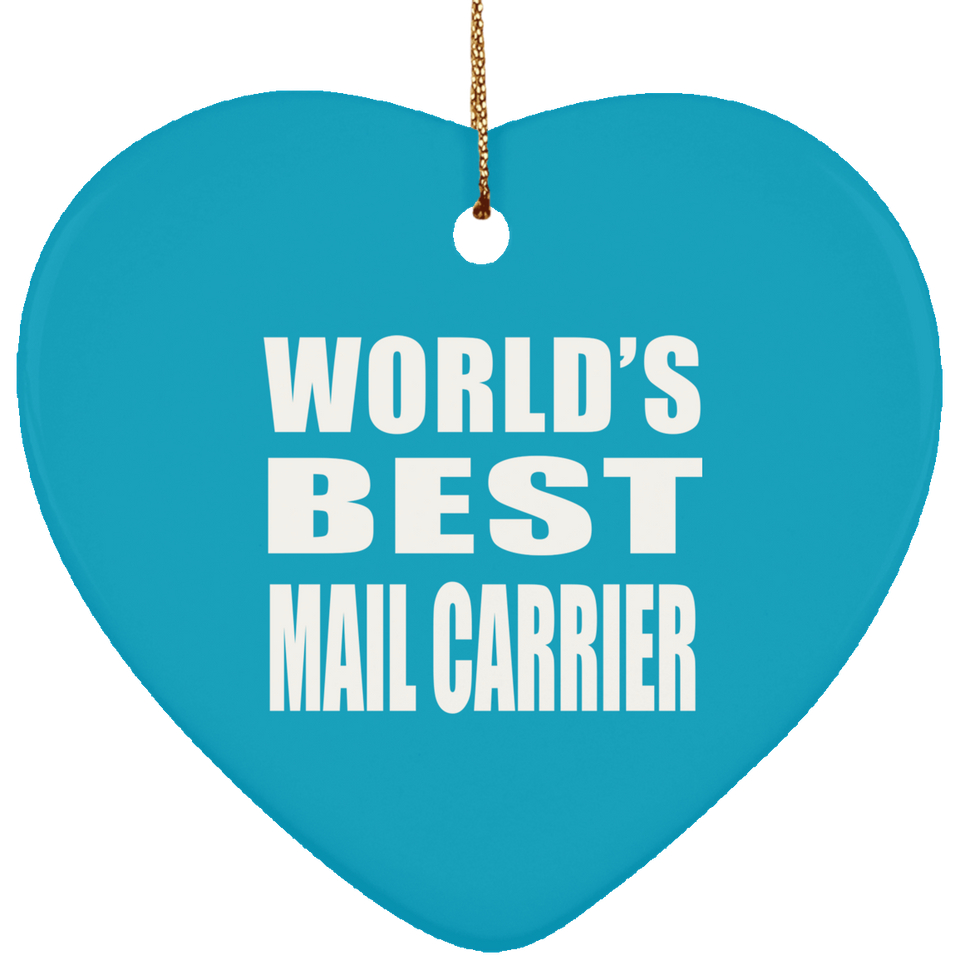 World's Best Mail Carrier - Heart Ornament
