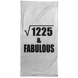 35th Birthday Square Root of 1225 & Fabulous - Hand Towel