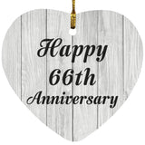 Happy 66th Anniversary - Heart Ornament F