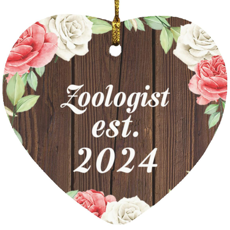 Zoologist Established Est. 2024 - Heart Ornament A
