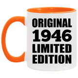 78th Birthday Original 1946 Limited Edition - 11oz Accent Mug Orange