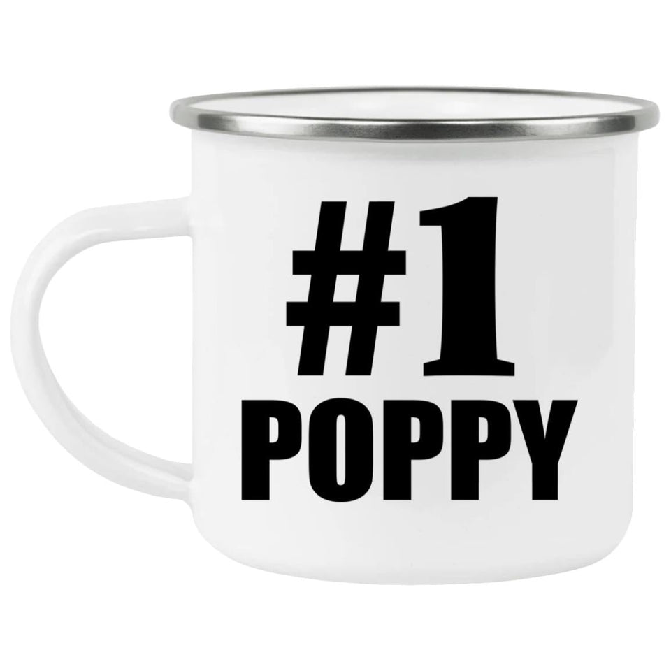 Number One #1 Poppy - 12oz Camping Mug