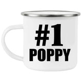 Number One #1 Poppy - 12oz Camping Mug