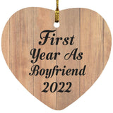 First Year As Boyfriend 2022 - Heart Ornament C