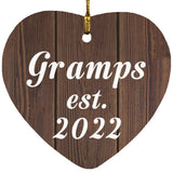 Gramps Established EST. 2022 - Heart Ornament D