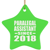 Paralegal Assistant Since 2018 - Star Ornament