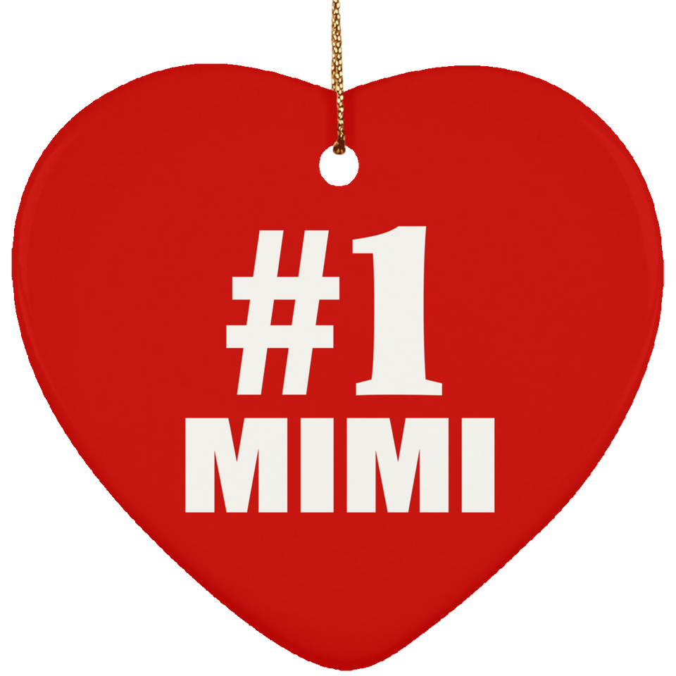 Number One #1 Mimi - Heart Ornament