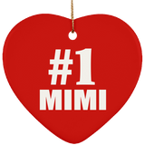Number One #1 Mimi - Heart Ornament