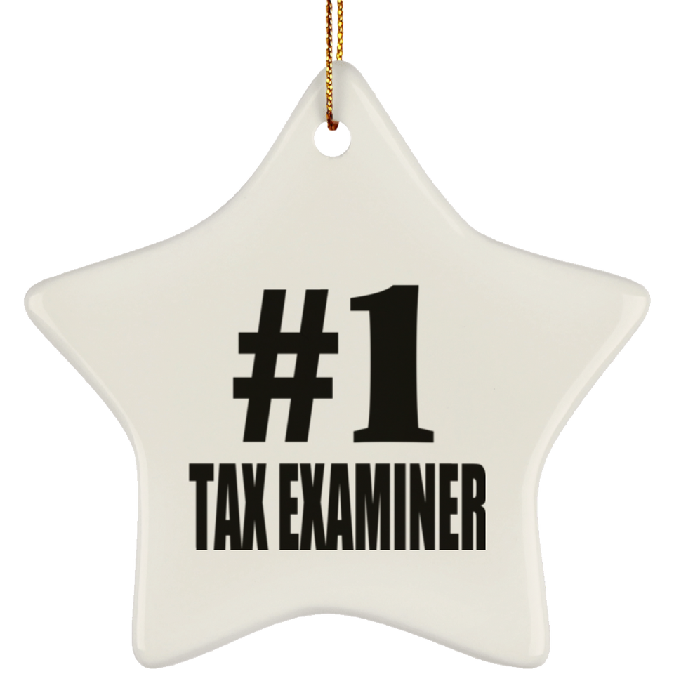 Number One #1 Tax Examiner - Star Ornament