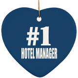 Number One #1 Hotel Manager - Heart Ornament