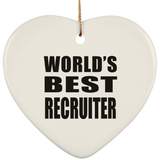 World's Best Recruiter - Heart Ornament
