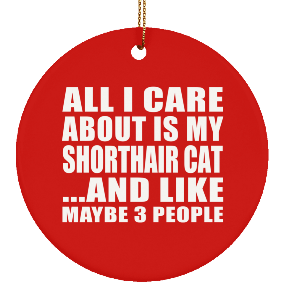 All I Care About Is My Shorthair Cat - Circle Ornament