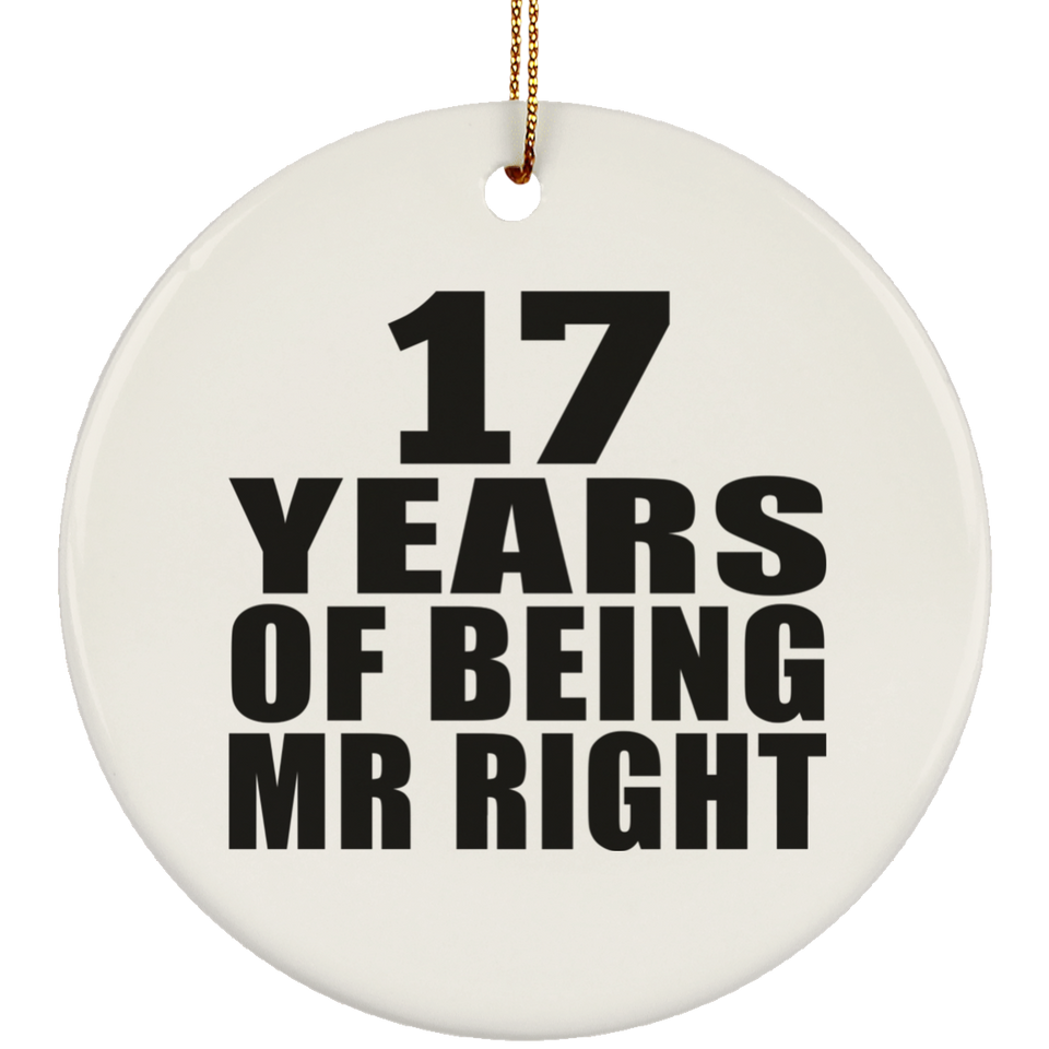 17th Anniversary 17 Years Of Being Mr Right - Circle Ornament