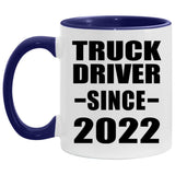 Truck Driver Since 2022 - 11oz Accent Mug Purple