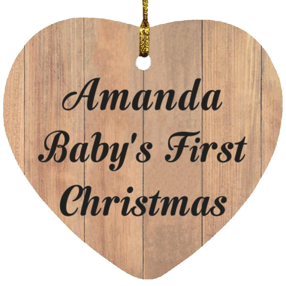 Amanda Baby's First Christmas - Heart Ornament C
