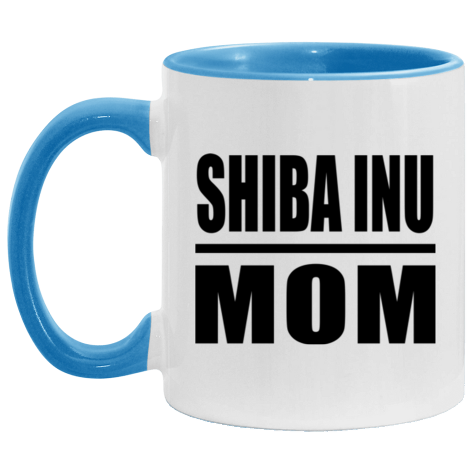 Shiba Inu Mom - 11oz Accent Mug Blue