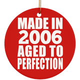 18th Birthday Made In 2006 Aged to Perfection - Circle Ornament