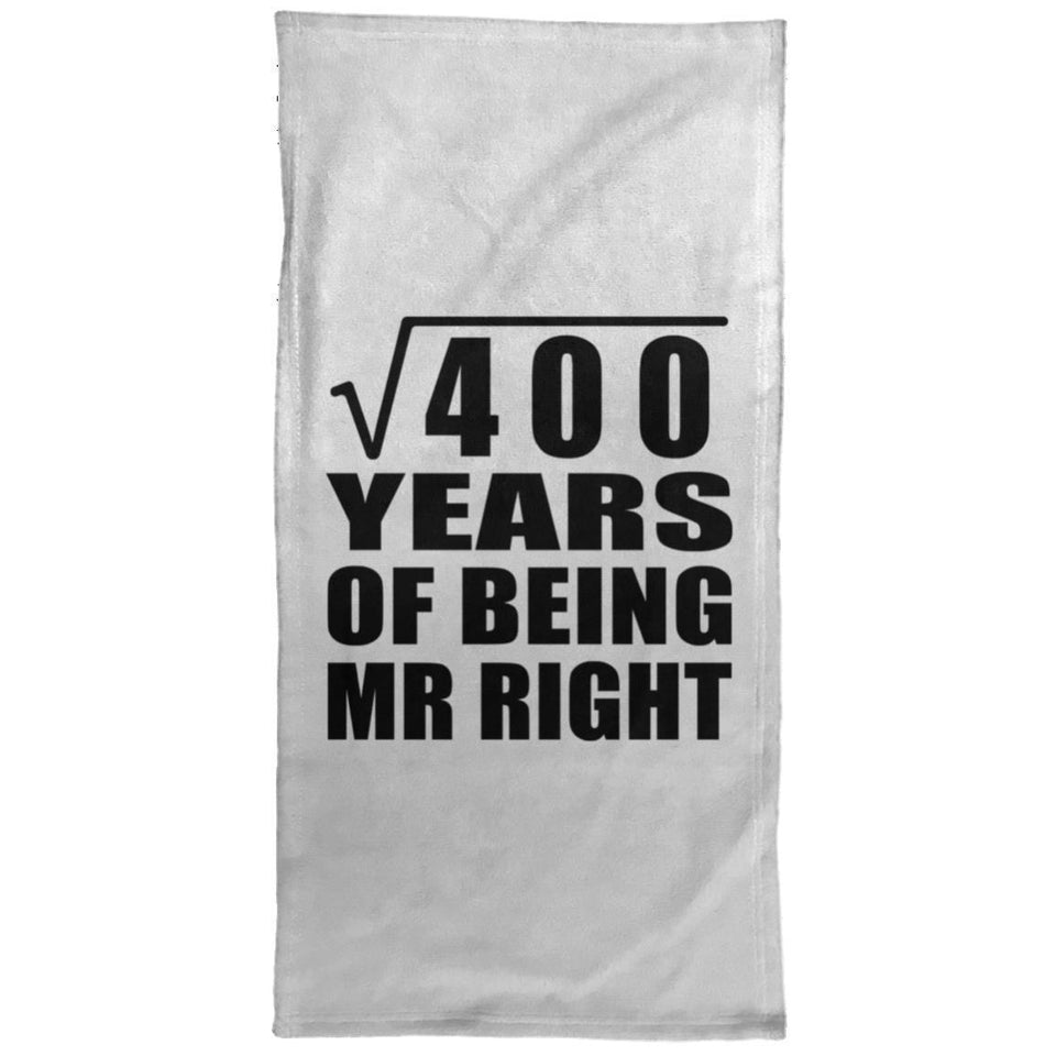 20th Anniversary Square Root of 400 Years of Being Mr Right - Hand Towel