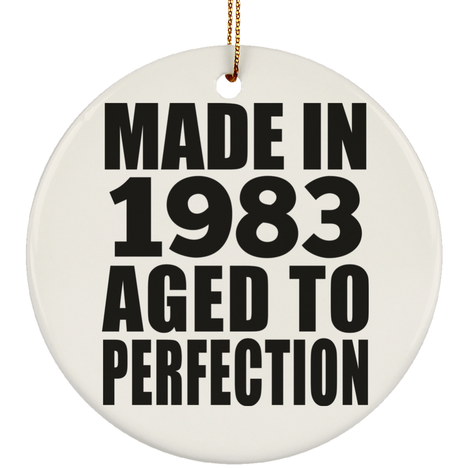 41st Birthday Made In 1983 Aged to Perfection - Circle Ornament