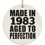41st Birthday Made In 1983 Aged to Perfection - Circle Ornament