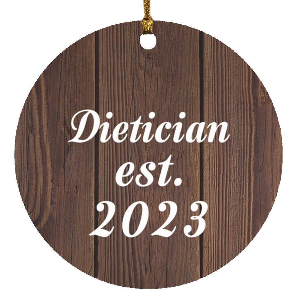 Dietician Established Est. 2023 - Circle Ornament D