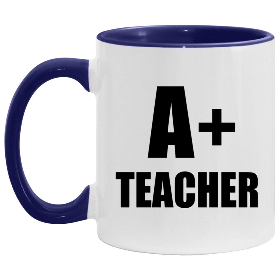 A+ Teacher - 11oz Accent Mug Purple