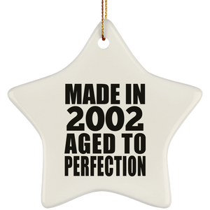22nd Birthday Made In 2002 Aged to Perfection - Star Ornament