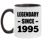 29th Birthday Legendary Since 1995 - 11oz Accent Mug Black
