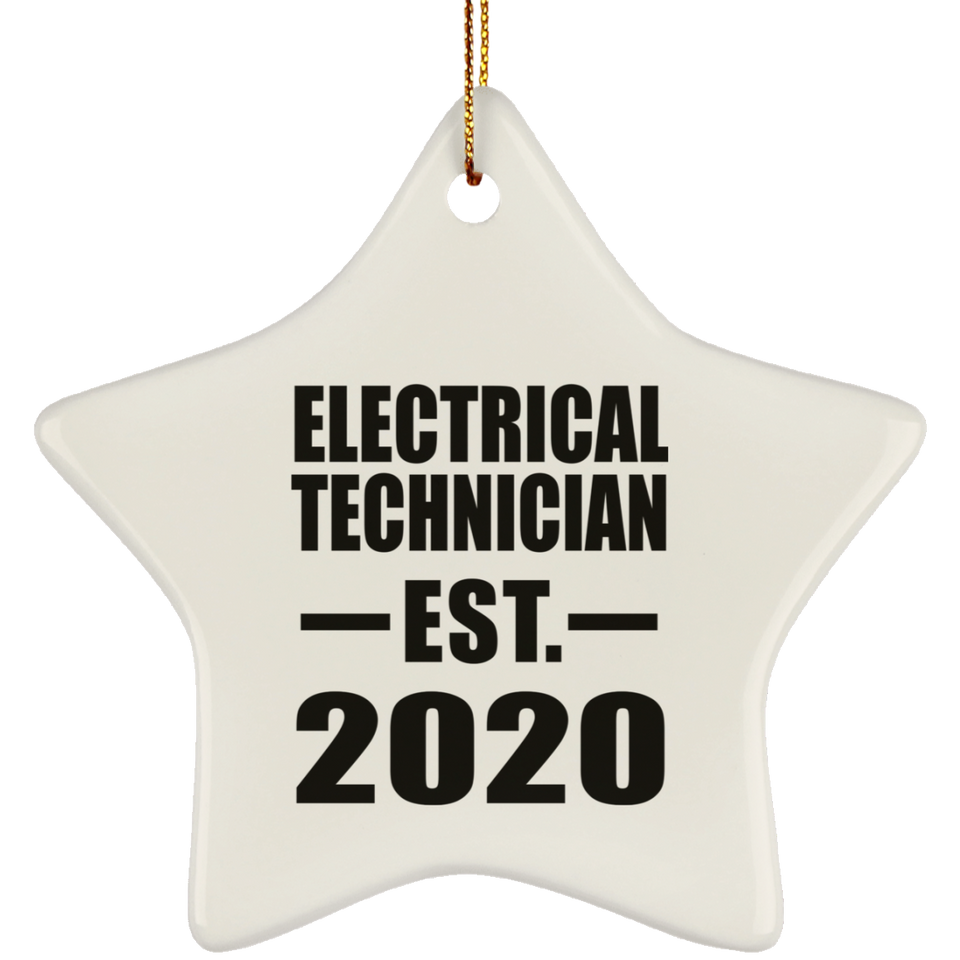 Electrical Technician Established EST. 2020 - Star Ornament