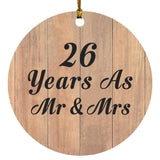 26 Years As Mr & Mrs - Circle Ornament C