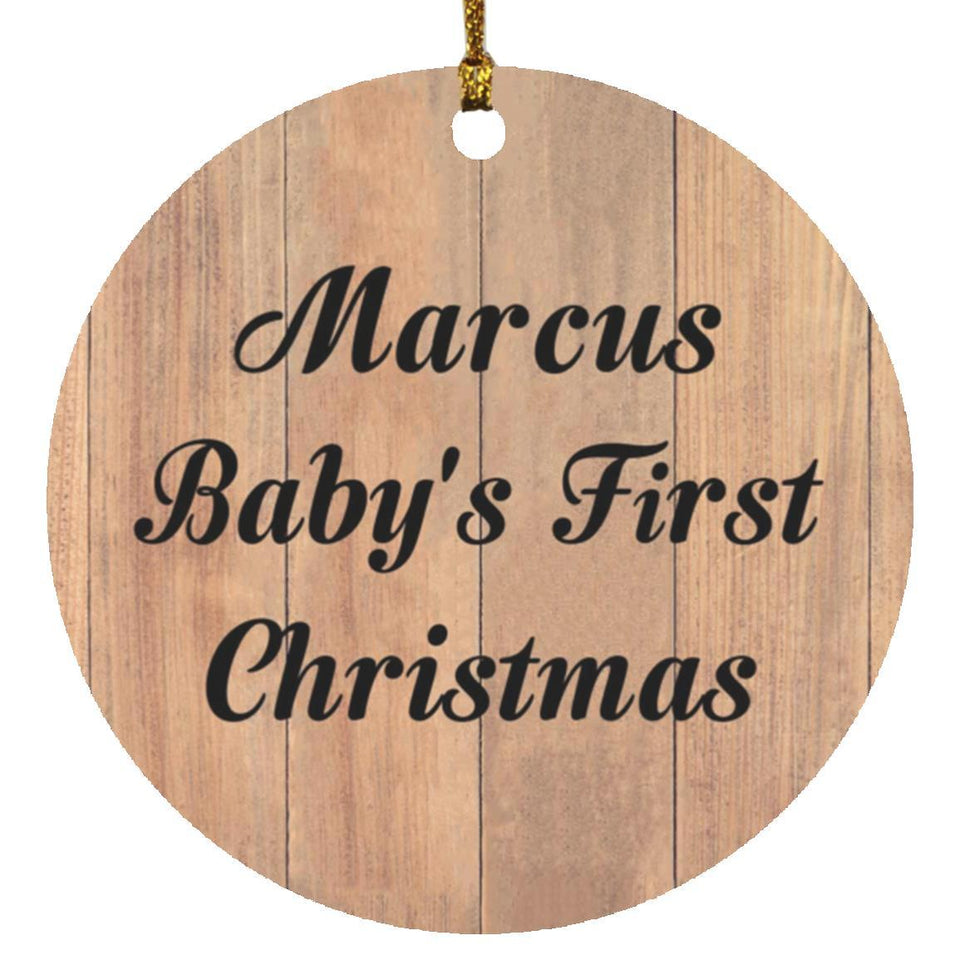 Marcus Baby's First Christmas - Circle Ornament C