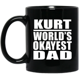 Kurt World's Okayest Dad - 11 Oz Coffee Mug Black