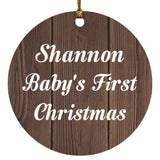 Shannon Baby's First Christmas - Circle Ornament D