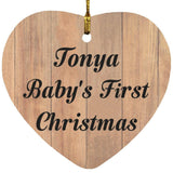 Tonya Baby's First Christmas - Heart Ornament C