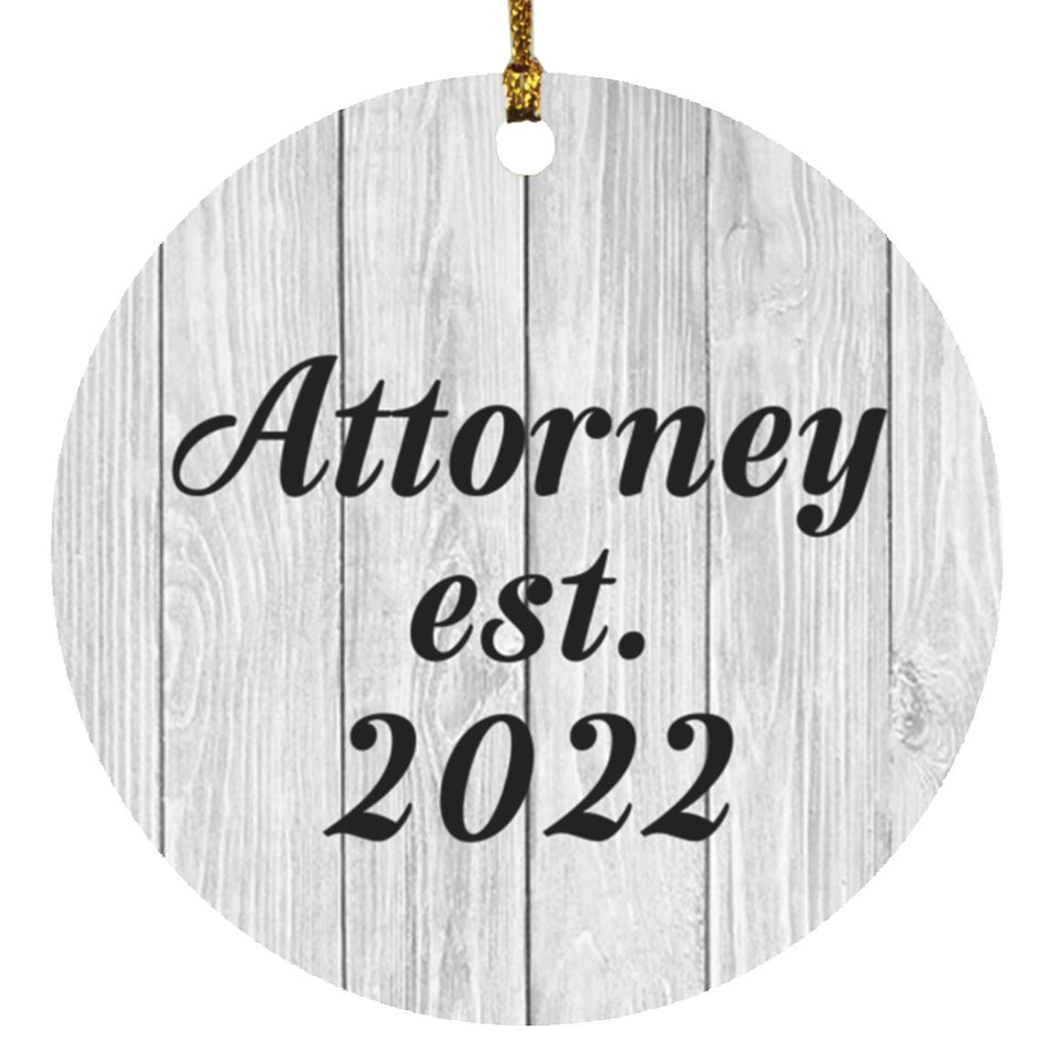 Attorney Established Est. 2022 - Circle Ornament F