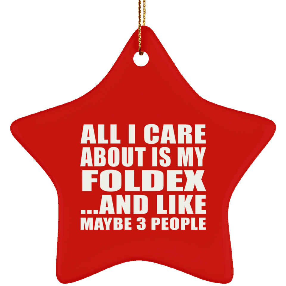 All I Care About Is My Foldex - Star Ornament