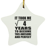 2nd Birthday Took Square Root of 4 Years To Awesome - Star Ornament