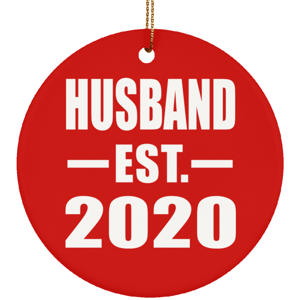 Husband Established EST. 2020 - Circle Ornament