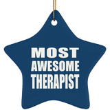 Most Awesome Therapist - Star Ornament