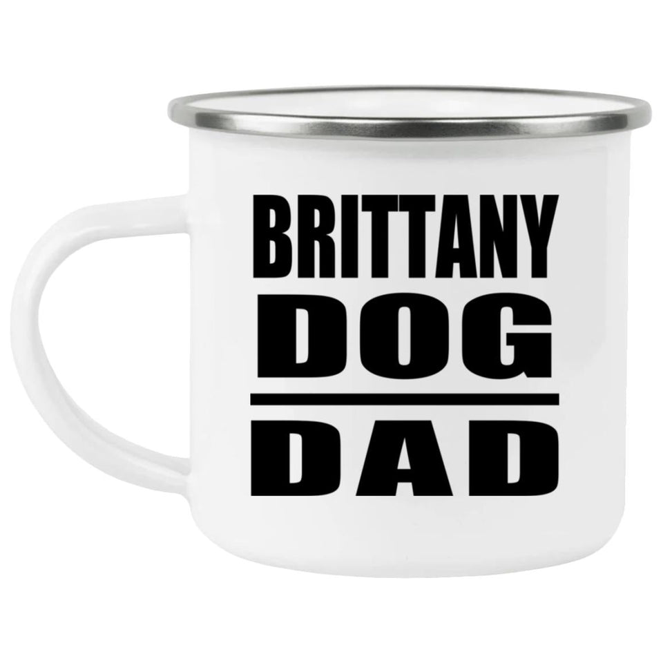 Brittany Dog Dad - 12oz Camping Mug