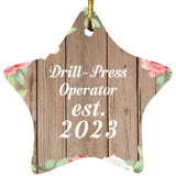 Drill Press Operator Established Est. 2023 - Star Ornament B