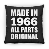 58th Birthday Made in 1966 All Parts Original - Throw Pillow Black