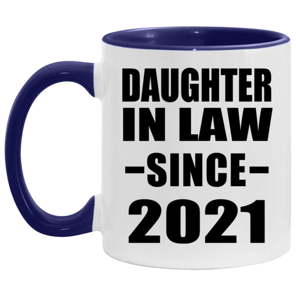 Daughter In Law Since 2021 - 11oz Accent Mug Purple