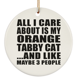 All I Care About Is My Orange Tabby Cat - Circle Ornament